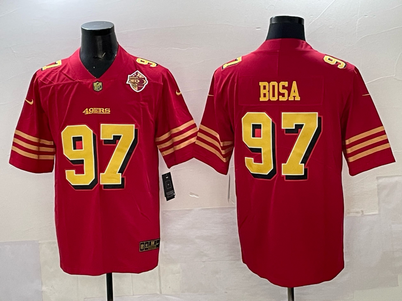 Men San Francisco 49ers #97 Bosa Red  Nike Limited NFL 2025 Jersey 005->san francisco 49ers->NFL Jersey